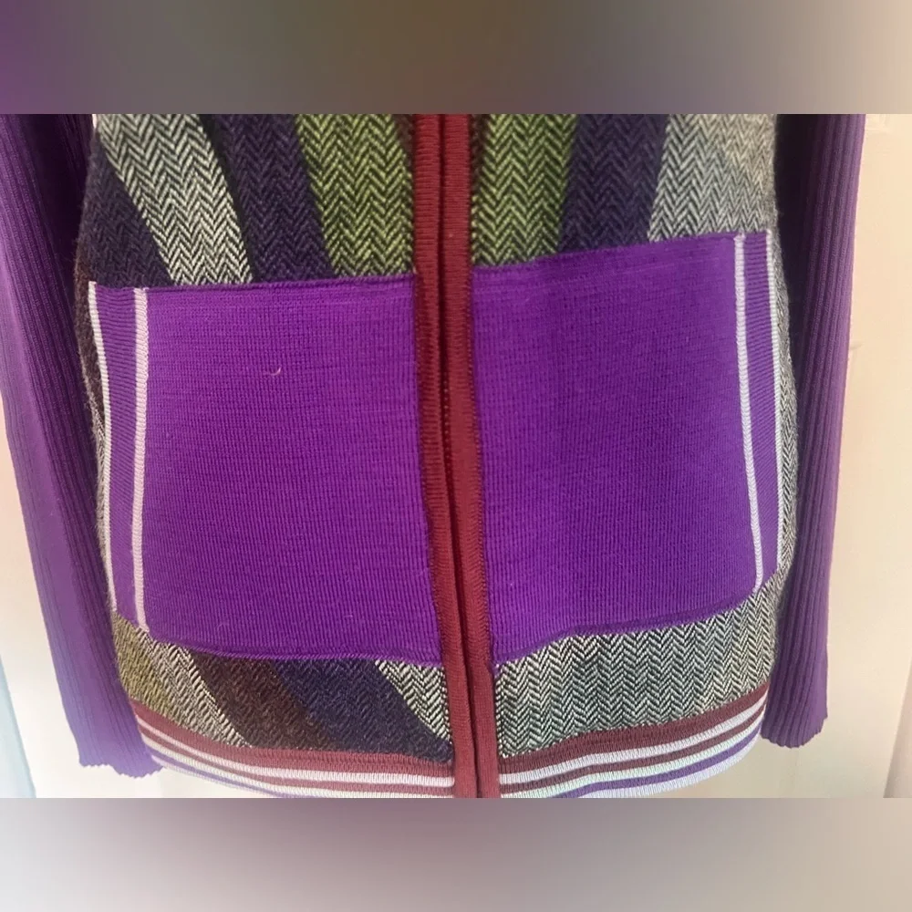 Emilio Pucci Zip Up Abstract Sweater